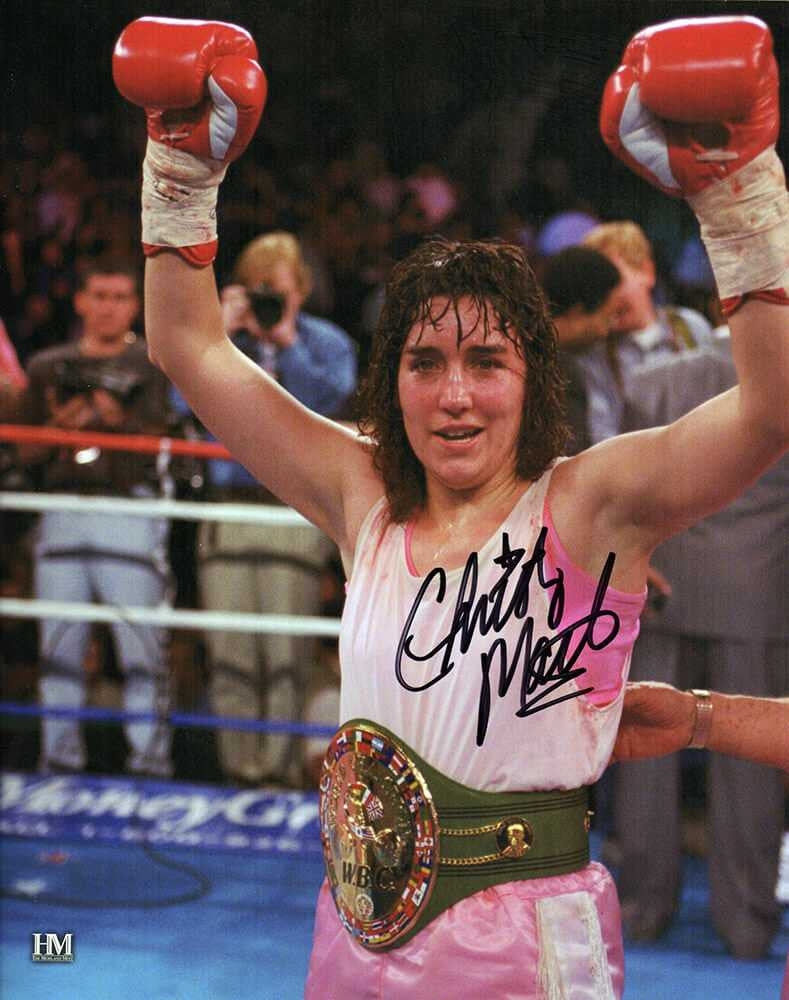 Christy Martin Signed Boxing Arms Raised 8x10 Photo
