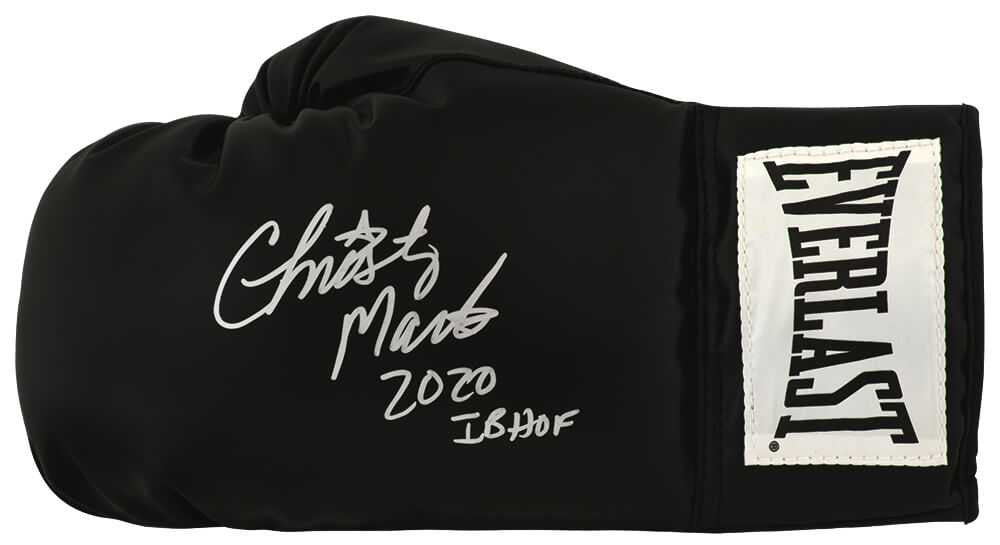Christy Martin Signed Everlast Black Boxing Glove w/2020 IB HOF