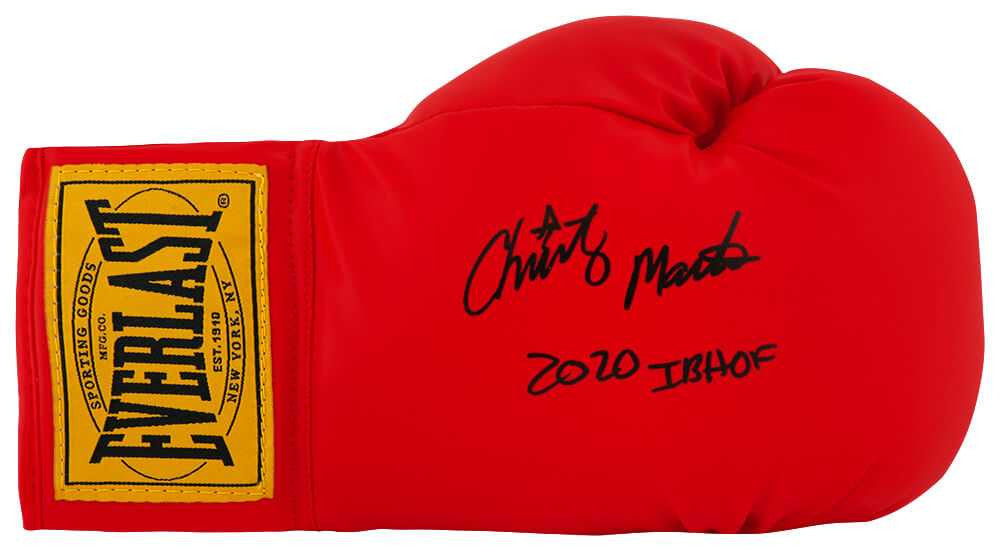 Christy Martin Signed Everlast Red Boxing Glove w/2020 IB HOF