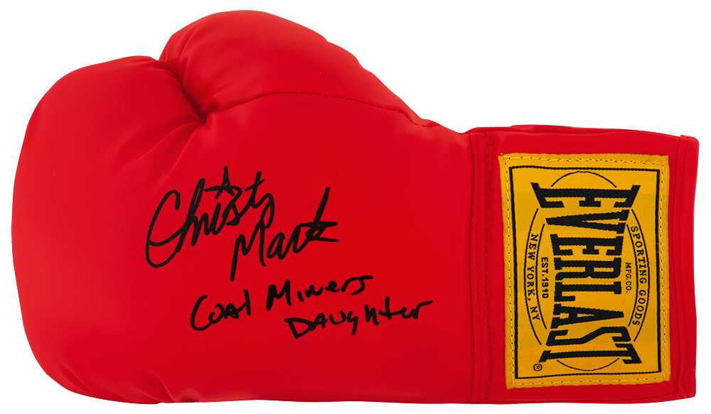 Christy Martin Signed Everlast Red Boxing Glove w/Coal Miner's Daughter