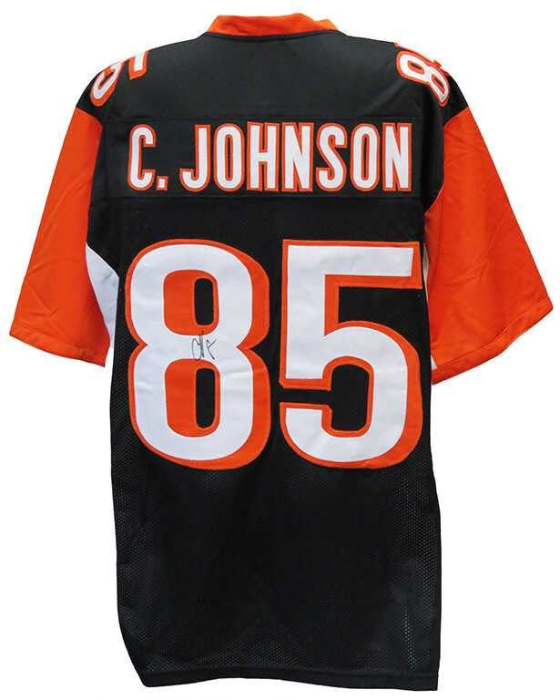 Chad Johnson Autographed Cincinnati Bengals Black Custom Football Jersey (Size XL) - Schwartz Authenticated