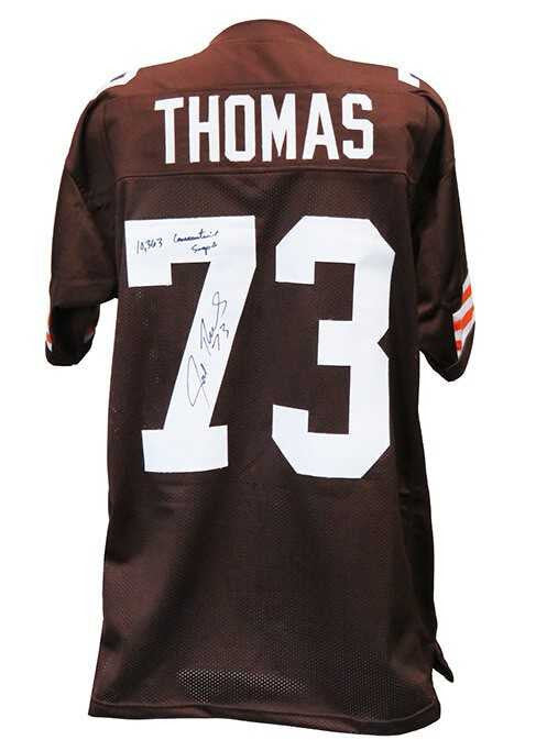 Joe Thomas Signed Browns Brown Jersey w/Inscription – Schwartz COA