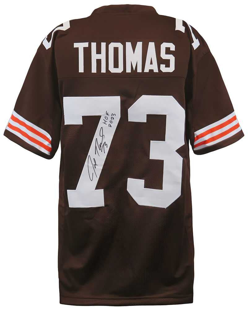Joe Thomas Autographed Cleveland Browns Brown Jersey “HOF 2023” – Schwartz Authenticated