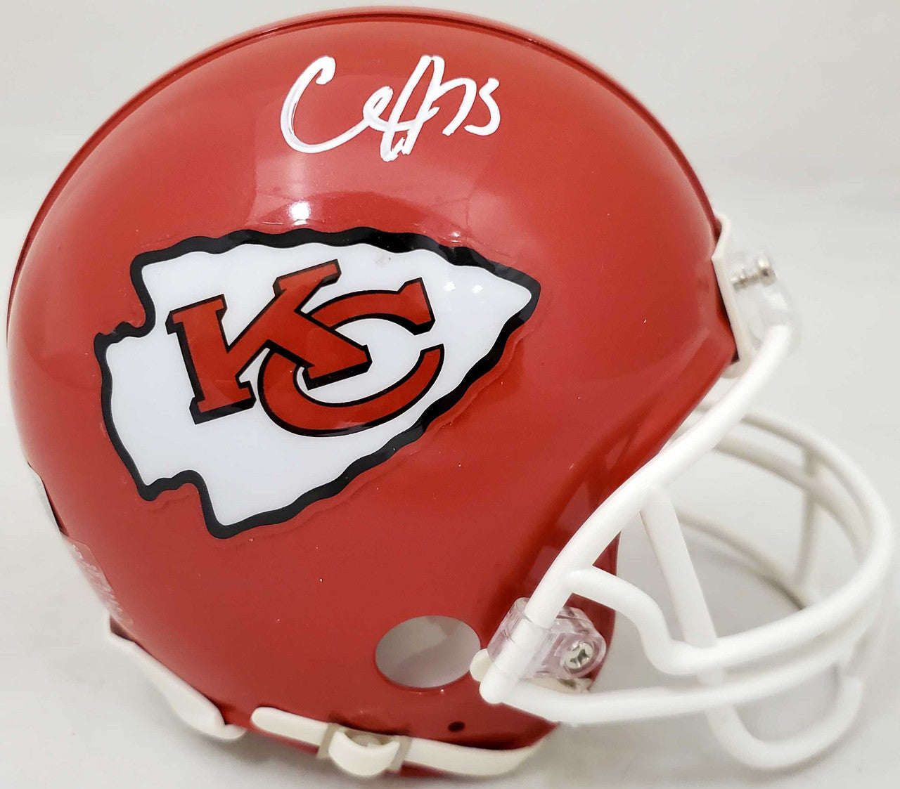 Clyde Edwards-Helaire Autographed Kansas City Chiefs Red Mini Helmet Beckett BAS Stock #193781