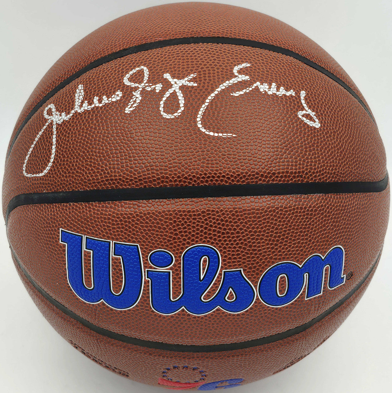 Julius "Dr. J" Erving Autographed Philadelphia 76ers Logo Basketball – Beckett BAS Witness
