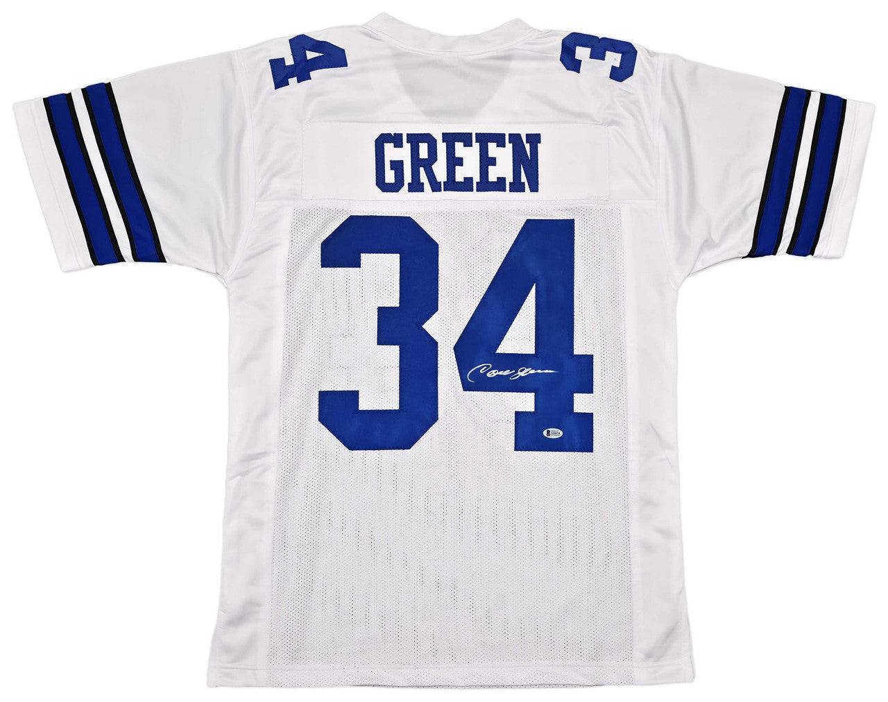 Cornell Green Autographed Dallas Cowboys Custom White Football Jersey – Beckett BAS Witness