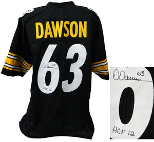 Pittsburgh Steelers Dermontti Dawson Signed Black Custom Football Jersey w/HOF'12