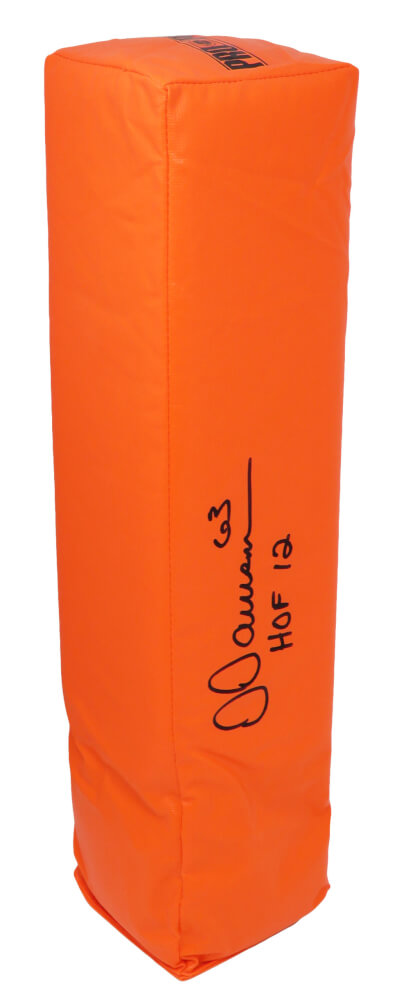 Dermontti Dawson Signed Orange Endzone Football Pylon w/HOF'12
