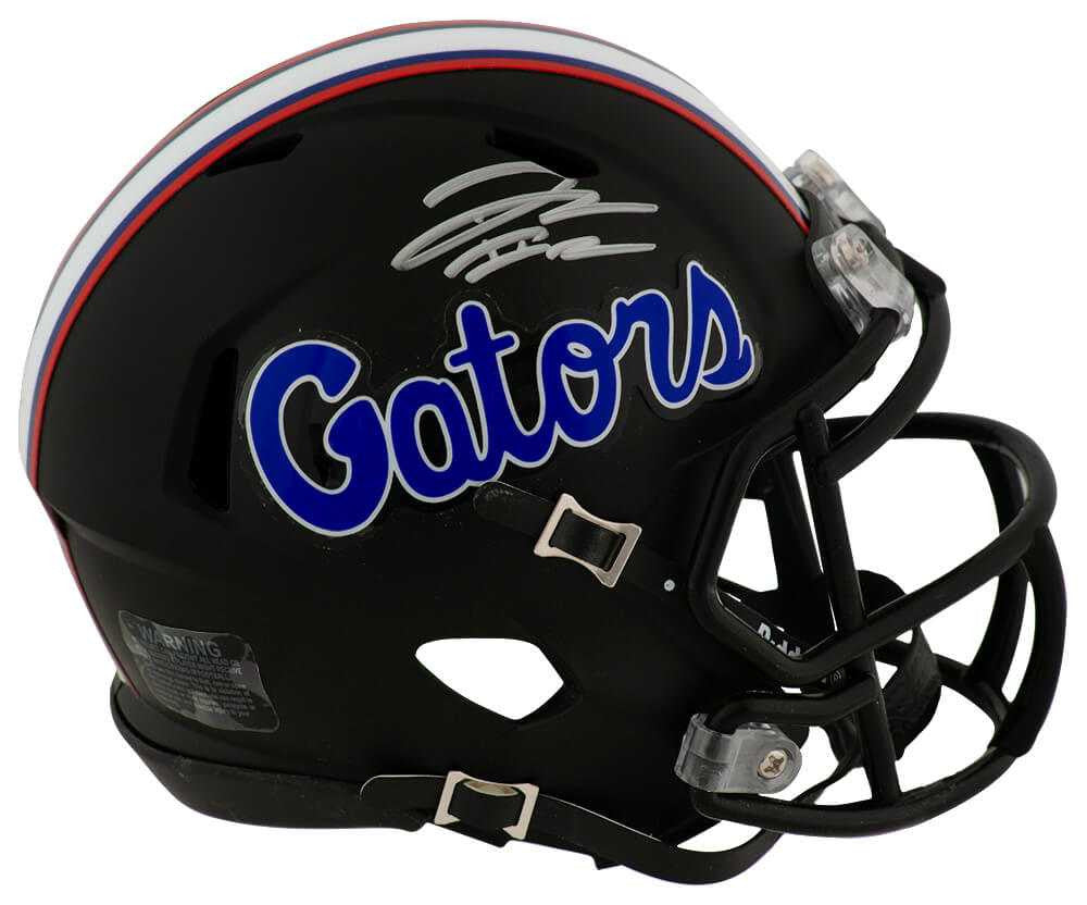 DJ Lagway Signed Florida Gators Black Riddell Speed Mini Helmet