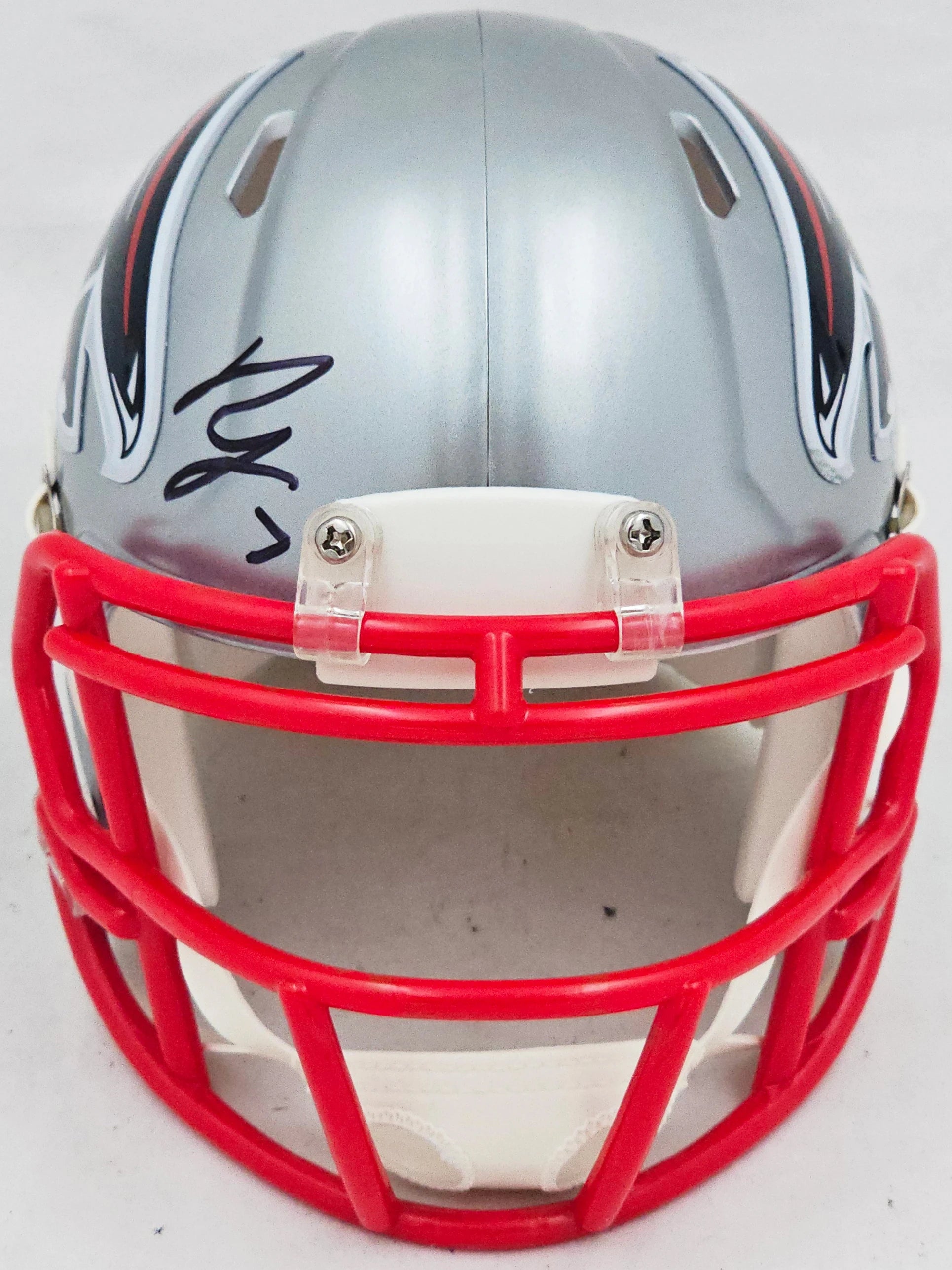 Bijan Robinson Autographed Atlanta Falcons Flash Gray Speed Mini Helmet - Beckett BAS Authenticated