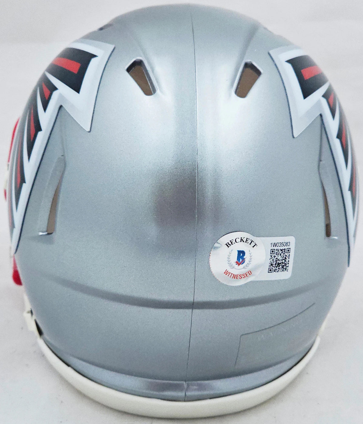 Bijan Robinson Autographed Atlanta Falcons Flash Gray Speed Mini Helmet - Beckett BAS Authenticated