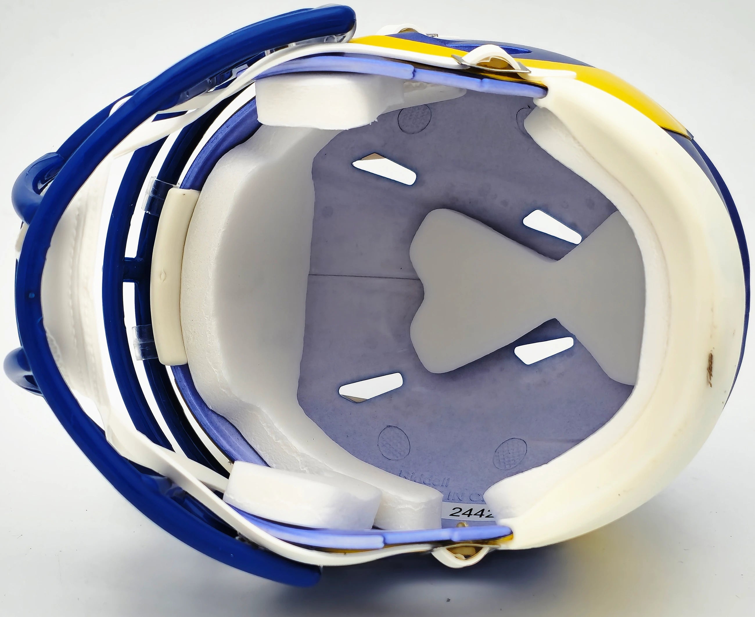 Kyren Williams Autographed Los Angeles Rams Blue Speed Mini Helmet - Beckett BAS Witnessed Authenticated