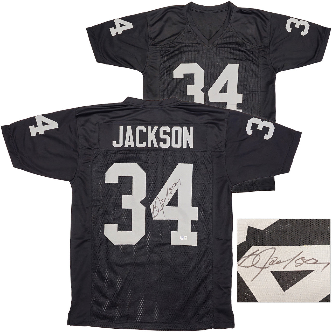 Bo Jackson Signed Black Raiders Jersey – Beckett BAS COA
