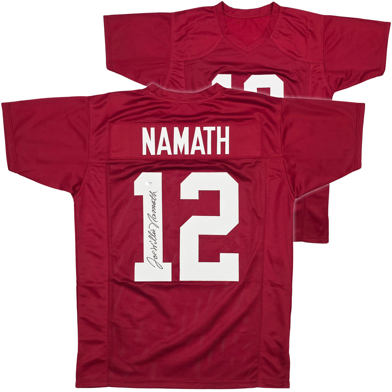Joe Namath “Willie” Autographed Alabama Crimson Tide Maroon Jersey – PSA/DNA COA