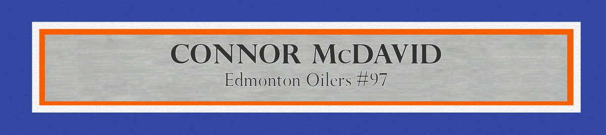 Connor McDavid Signed Framed 2015 Oilers Alt Blue Jersey #/97 – UDA COA