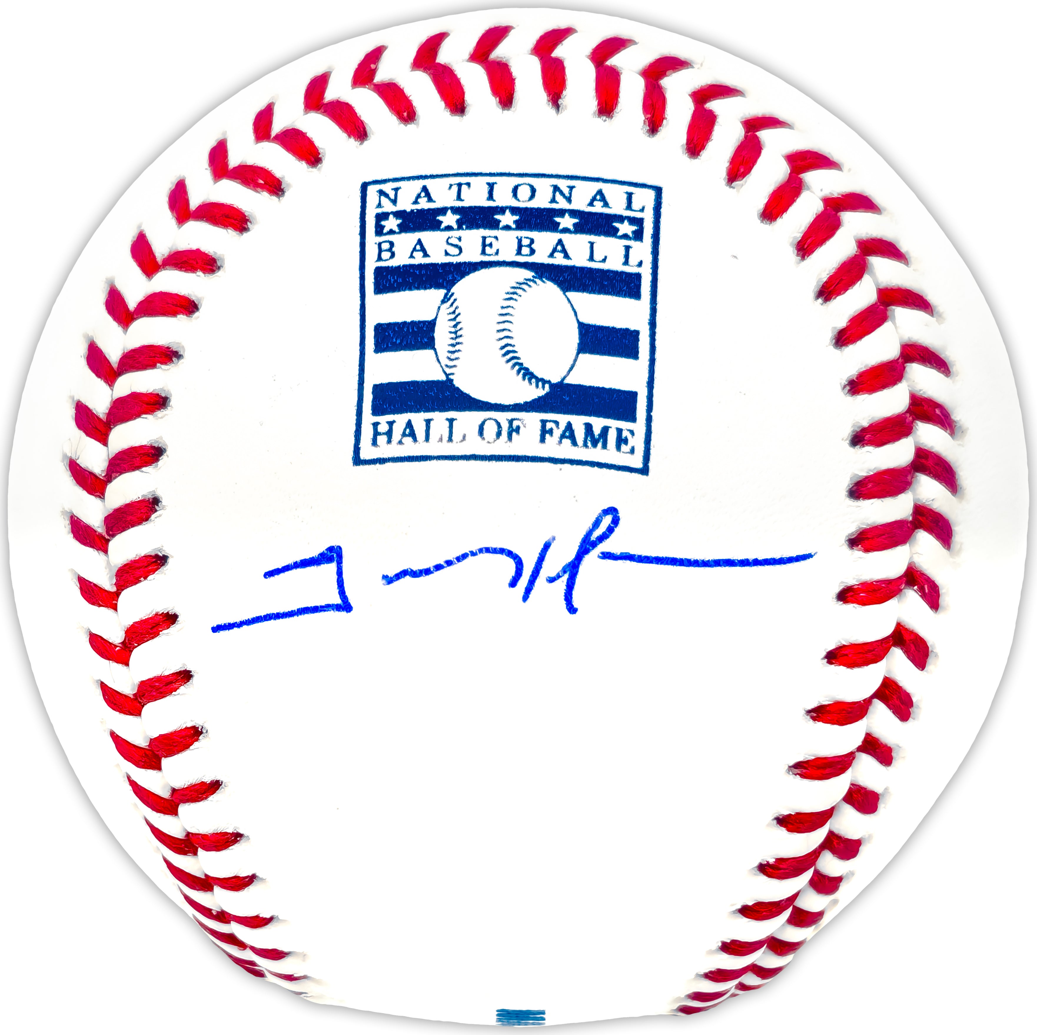 Trevor Hoffman Autographed Official Hall of Fame HOF Logo Baseball San Diego Padres Beckett BAS Witness