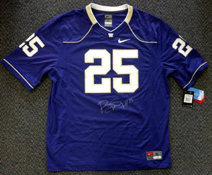 Bishop Sankey Autographed Washington Huskies Purple Nike On-Field Football Jersey (Size XL) - Mill Creek Sports Certified