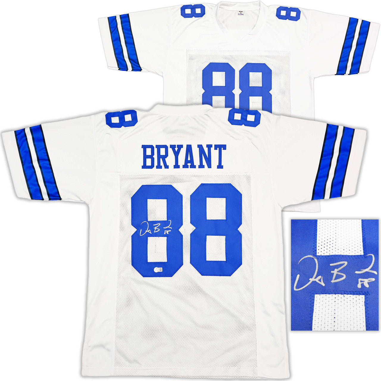 Dez Bryant Signed Dallas Cowboys White Jersey – Beckett BAS Witness Certified