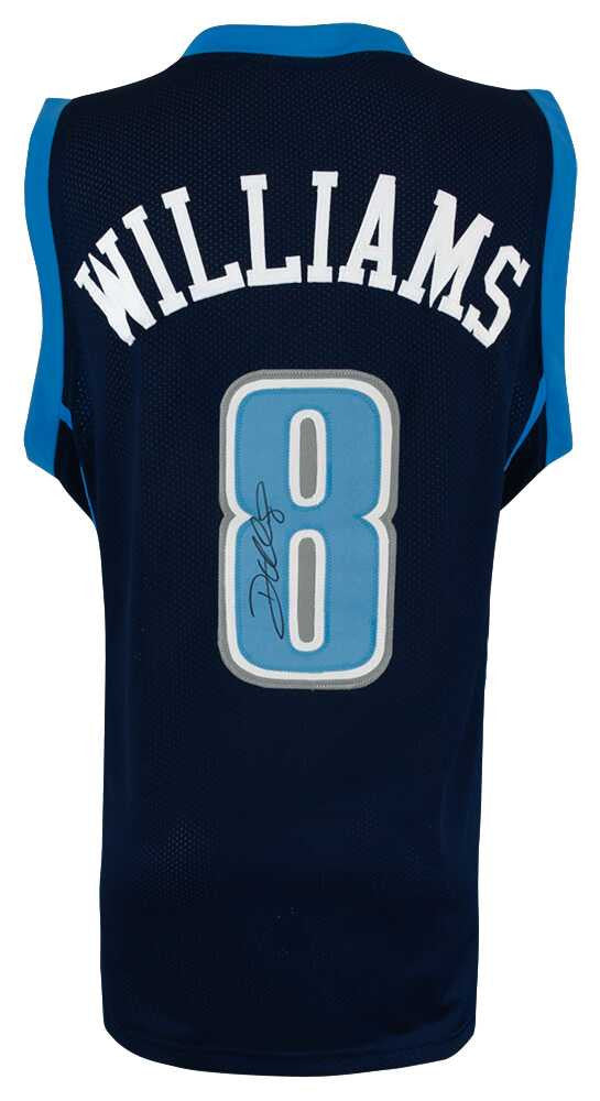 Dallas Mavericks Deron Williams Signed Navy Custom Jersey  Schwartz Authenticated
