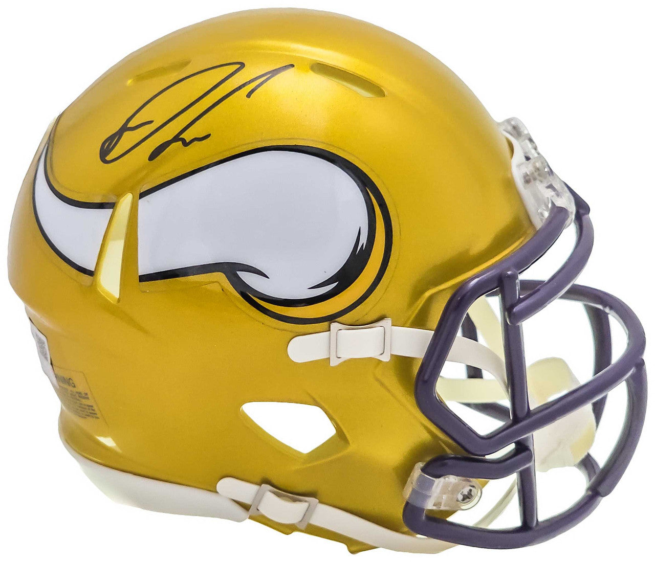 Dalvin Cook Autographed Minnesota Vikings Flash Yellow Speed Mini Helmet Fanatics Holo Stock #218722