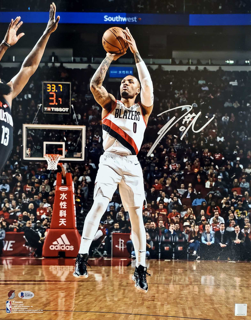 Damian Lillard Autographed 16x20 Photo Portland Trail Blazers Beckett BAS