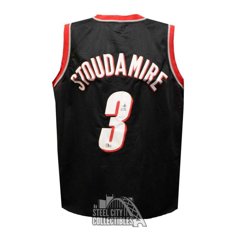 Damon Stoudamire Autographed Portland Custom Black Basketball Jersey - BAS