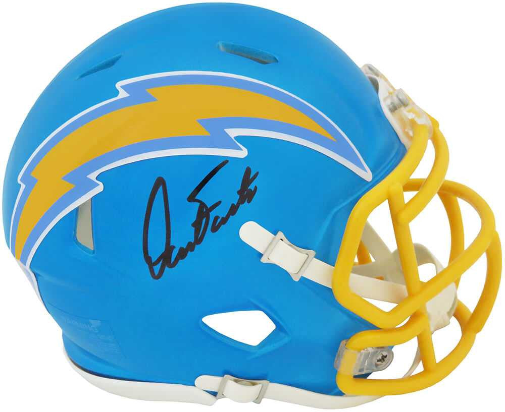 Dan Fouts Signed Chargers FLASH Riddell Speed Mini Helmet (In Black) - Schwartz Authenticated