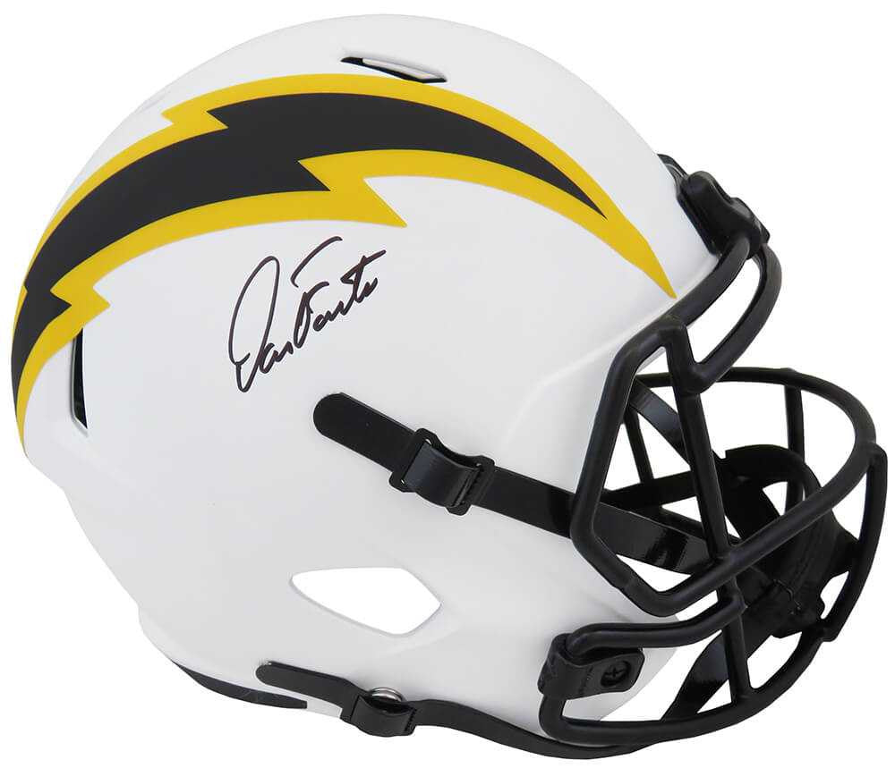 Dan Fouts Signed Chargers Lunar Eclipse White Matte Riddell Full Size Speed Replica Helmet - Schwartz Authenticated
