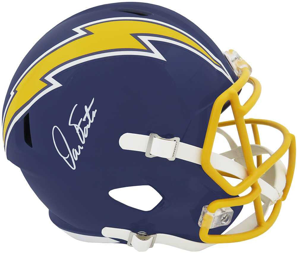 Dan Fouts Signed Chargers Navy Throwback Riddell Full Size Speed Helmet - Schwartz Authenticated