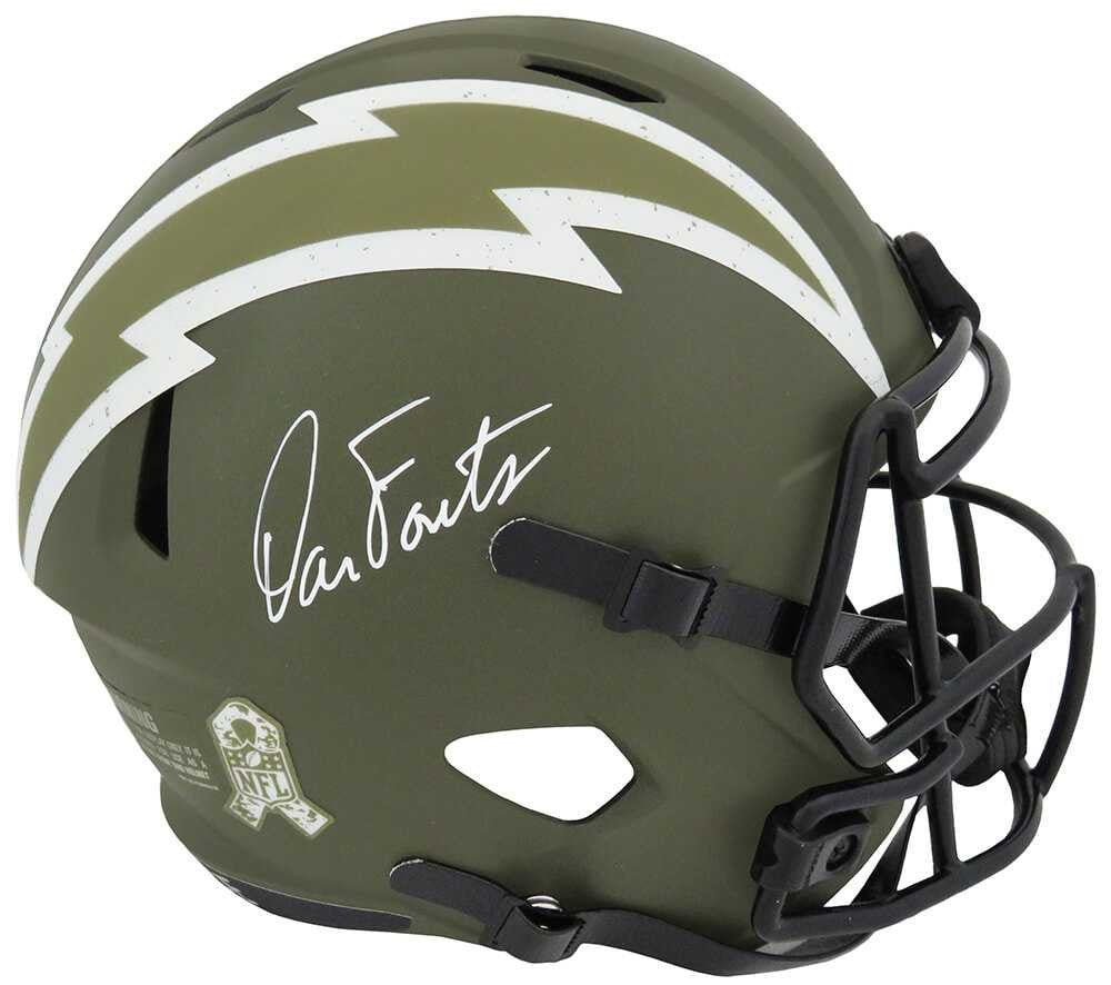 Dan Fouts Signed Chargers Salute to Service Riddell Full Size Speed Helmet - Schwartz Authenticated
