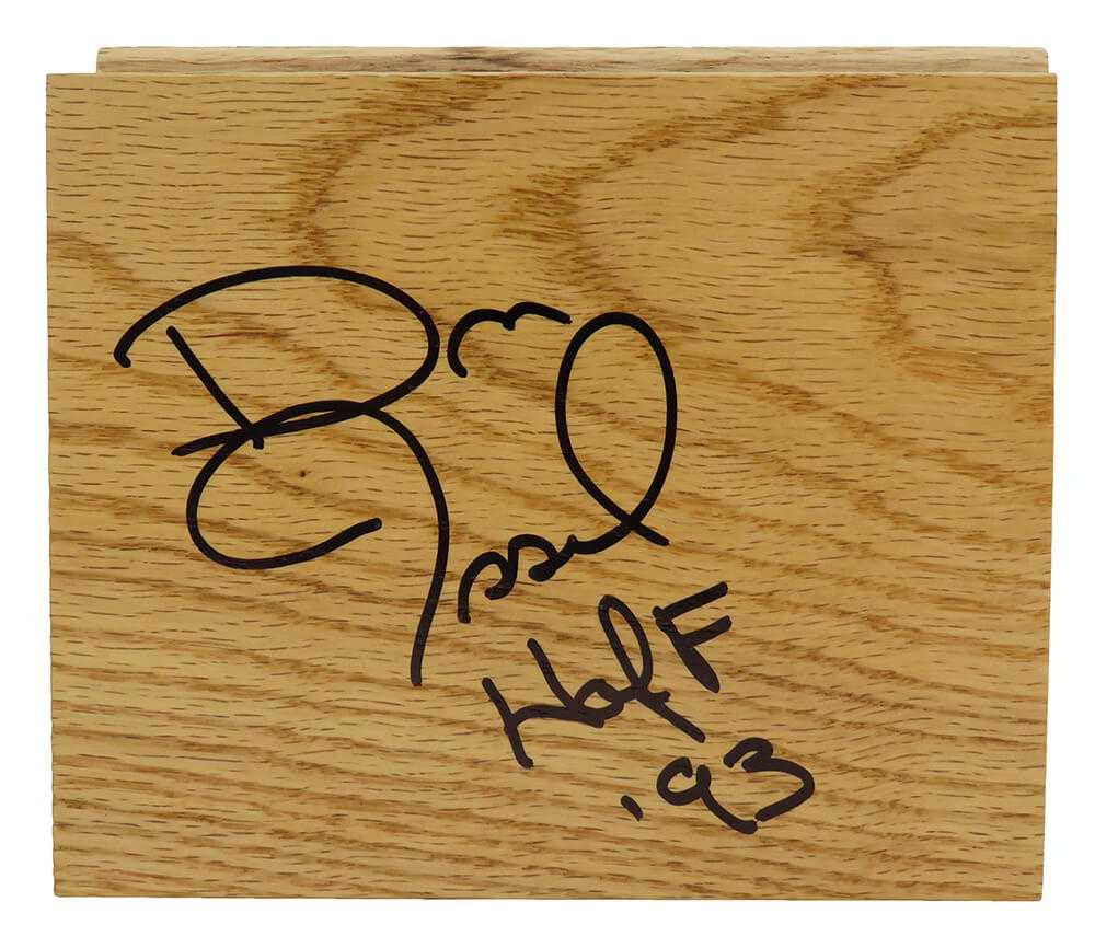 Dan Issel Signed 5x6 Floor Piece w/HOF'93 - Schwartz Authentic