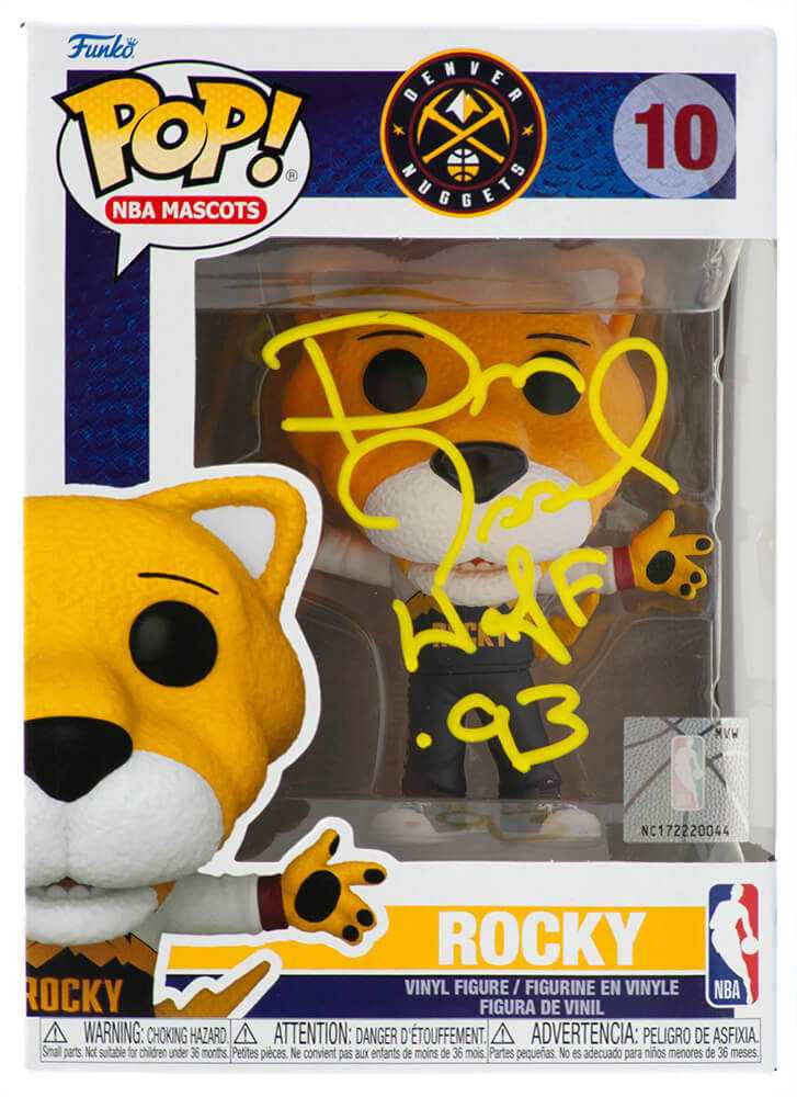 Dan Issel Signed Denver Nuggets 'Rocky' Mascot Funko Pop Doll #10 w/HOF'93