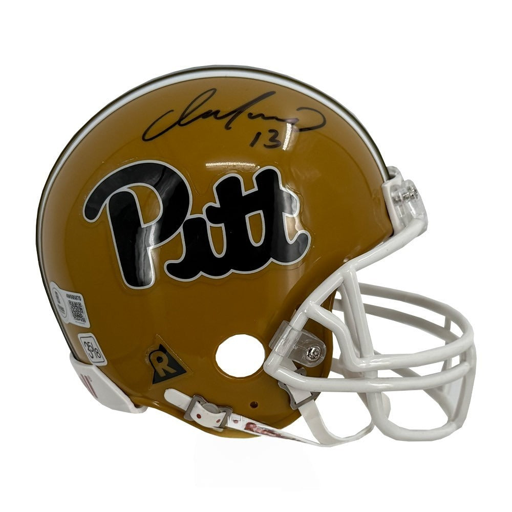 Dan Marino Signed Throwback Pittsburgh Panthers Mini Helmet BAS Authenticated