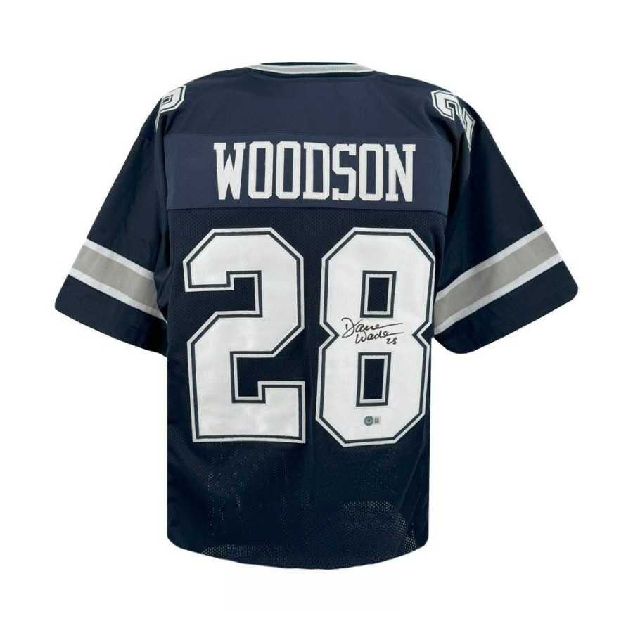 Darren Woodson Autographed Dallas Cowboys Navy Jersey - BAS