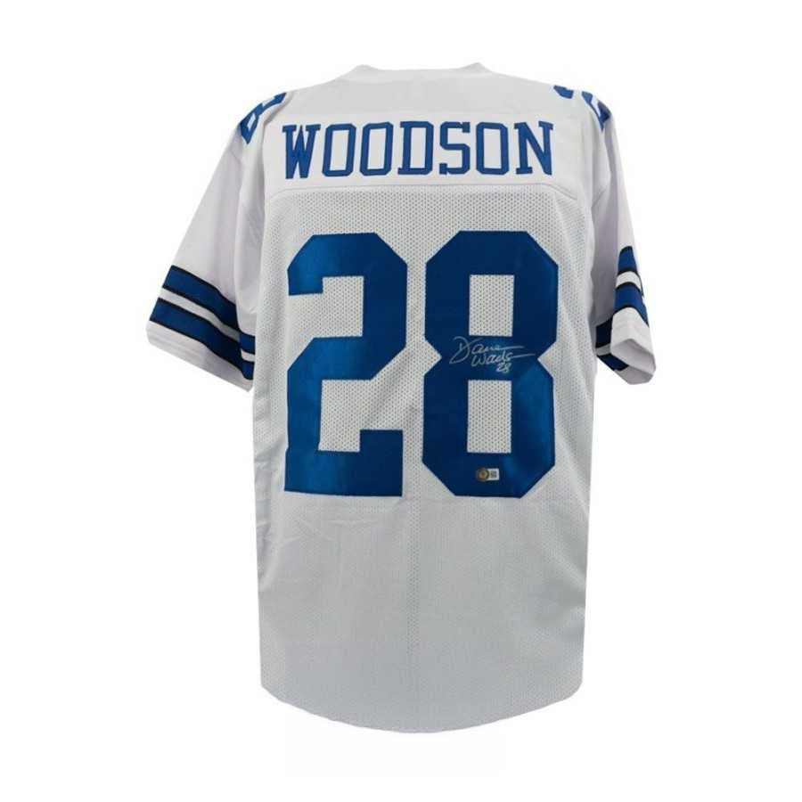 Darren Woodson Autographed Dallas Cowboys White Jersey - BAS