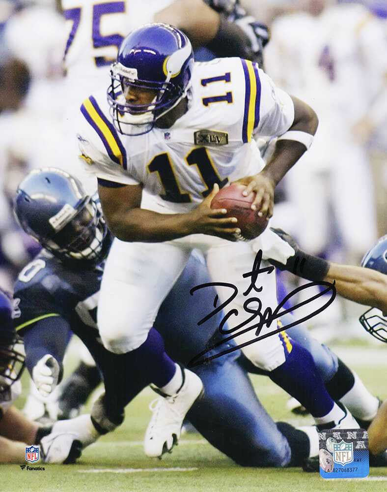 Daunte Culpepper Signed Minnesota Vikings Action 8x10 Photo - Schwartz Authenticated