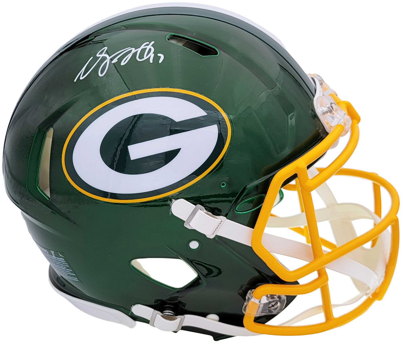 Davante Adams Signed Packers Flash Green Authentic Helmet – BAS QR