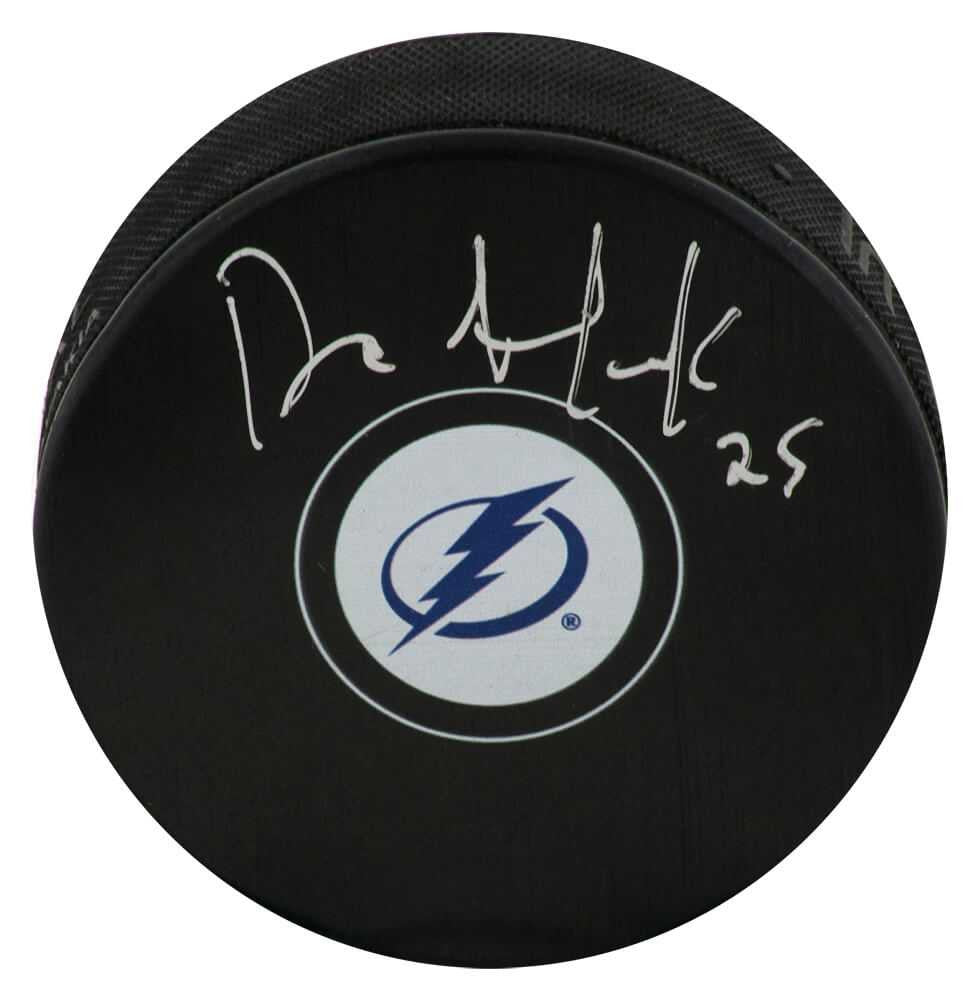 Dave Andreychuk Signed Tampa Bay Lightning Logo Hockey Puck