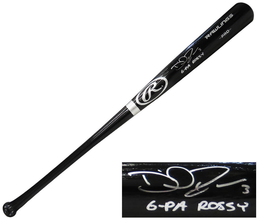 David Ross Signed Rawlings Pro Black Baseball Bat w/ “G-Pa Rossy” – Schwartz COA