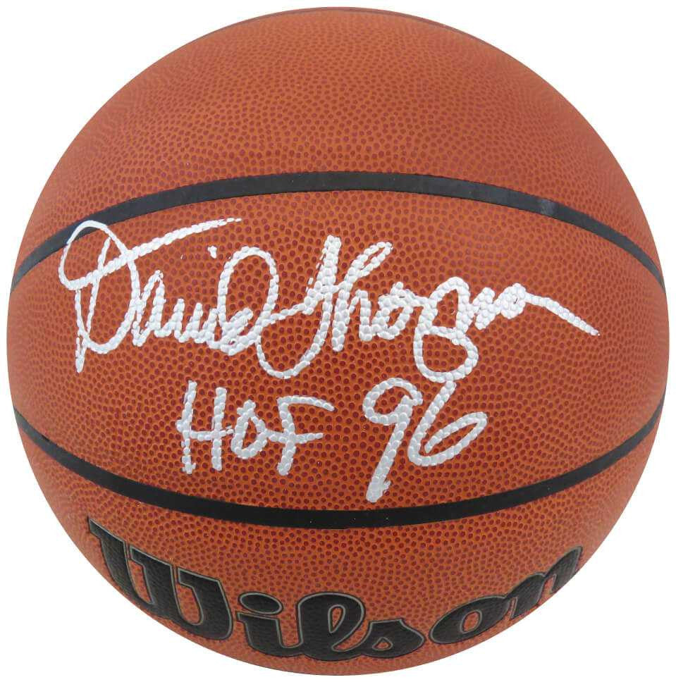 David Thompson Signed Wilson Indoor/Outdoor NBA Basketball w/HOF'96 - Schwartz Authenticated