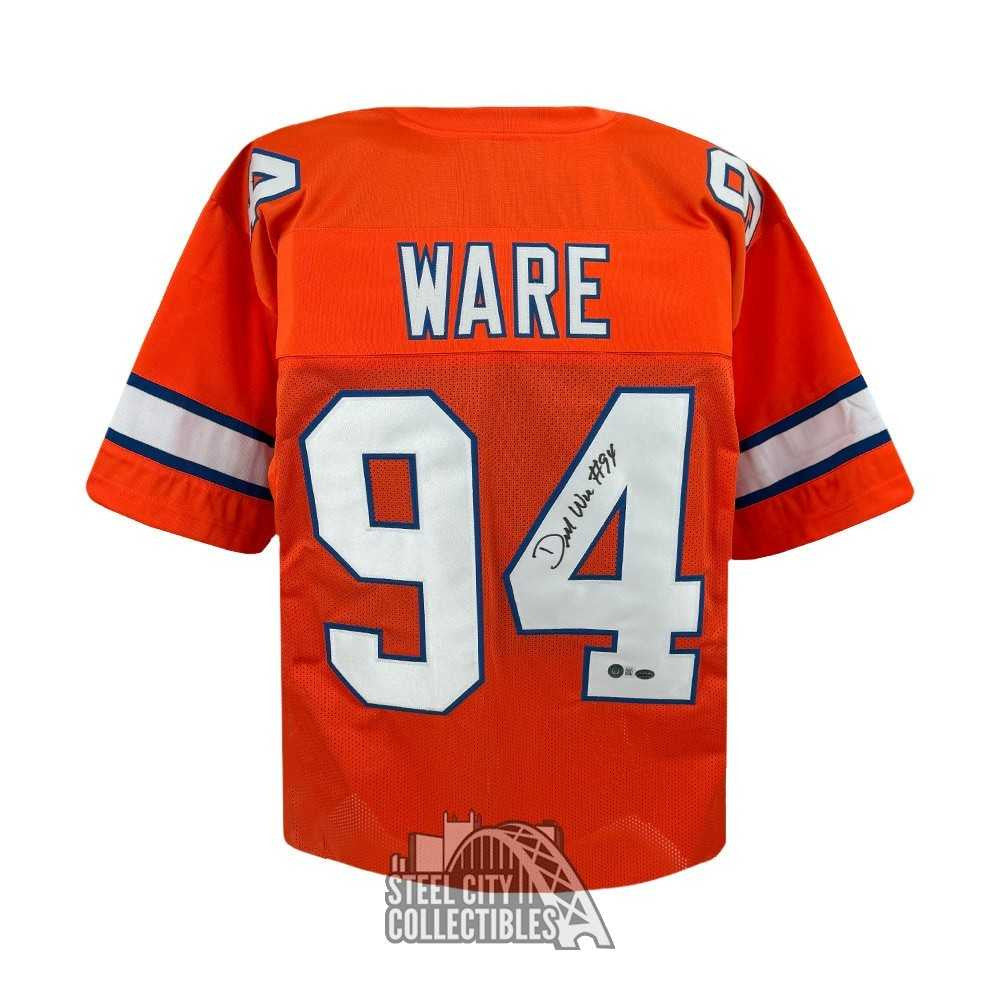 DeMarcus Ware Autographed Denver Throwback Orange Football Jersey - BAS