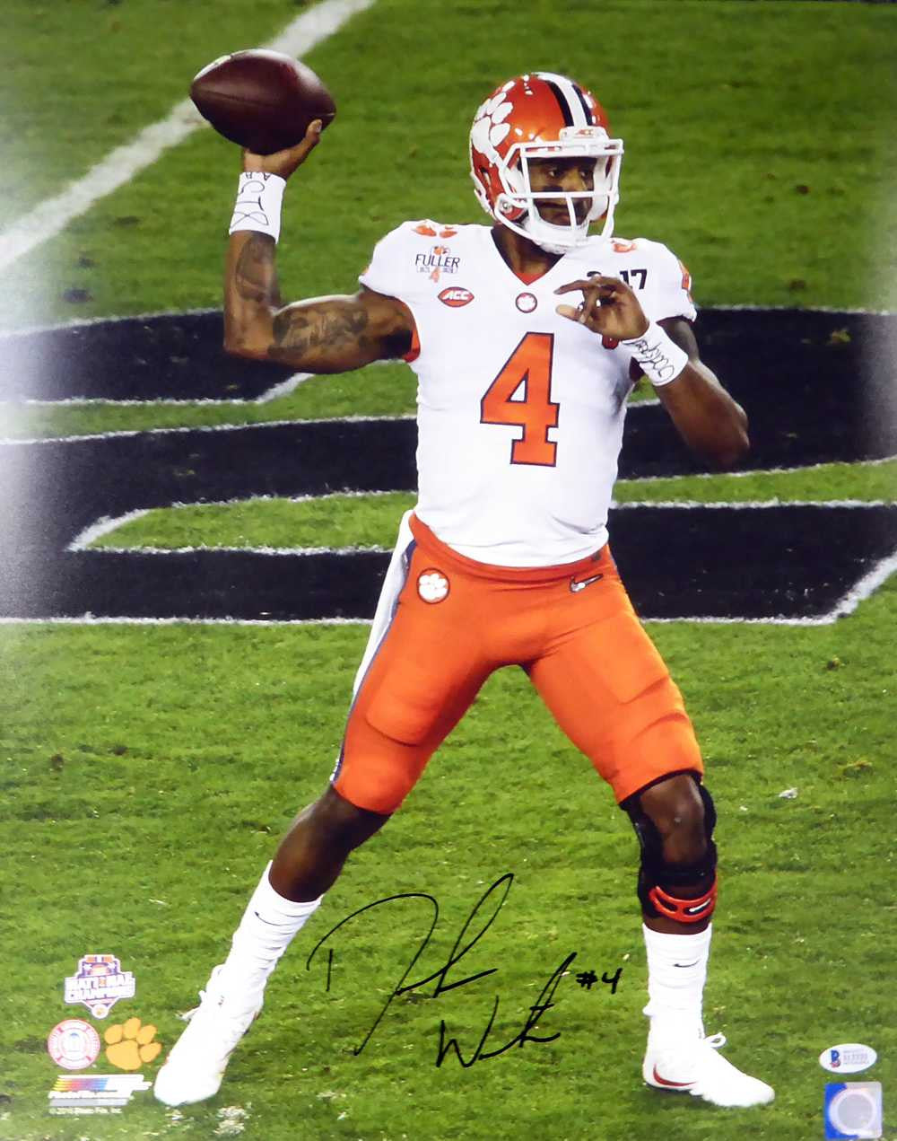 DeShaun Watson Autographed 16x20 Photo Clemson Tigers BAS Stock #113721