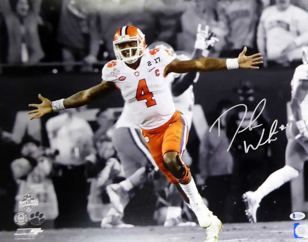 DeShaun Watson Autographed 16x20 Photo Clemson Tigers BAS