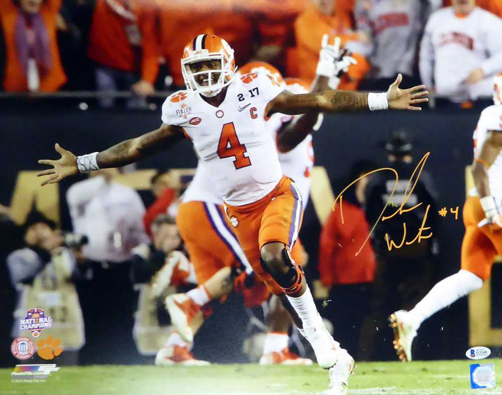 DeShaun Watson Autographed 16x20 Photo Clemson Tigers - Beckett COA