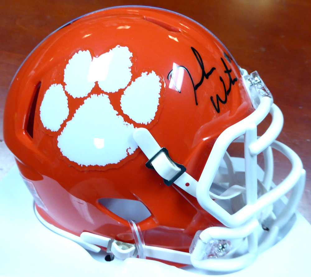 Deshaun Watson Autographed Clemson Tigers Orange Speed Mini Helmet – Beckett BAS