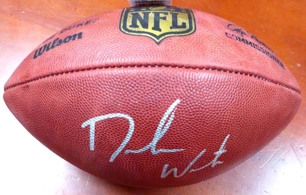 DeShaun Watson Autographed Official NFL Leather Football Cleveland Browns - Beckett COA