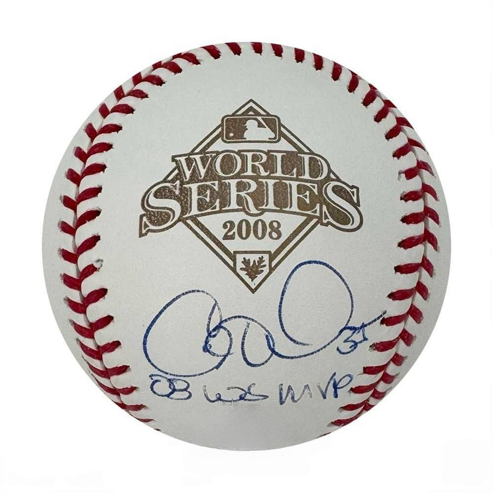 Cole Hamels 08 WS MVP Autographed Official 2008 World Series Baseball - BAS