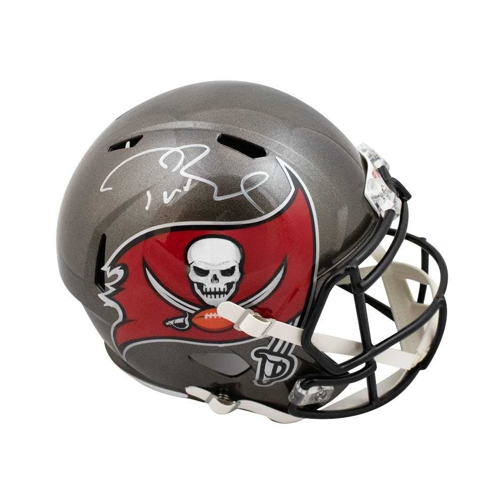 Tom Brady Autographed Tampa Bay Buccaneers Speed Replica Full-Size Football Helmet - Fanatics