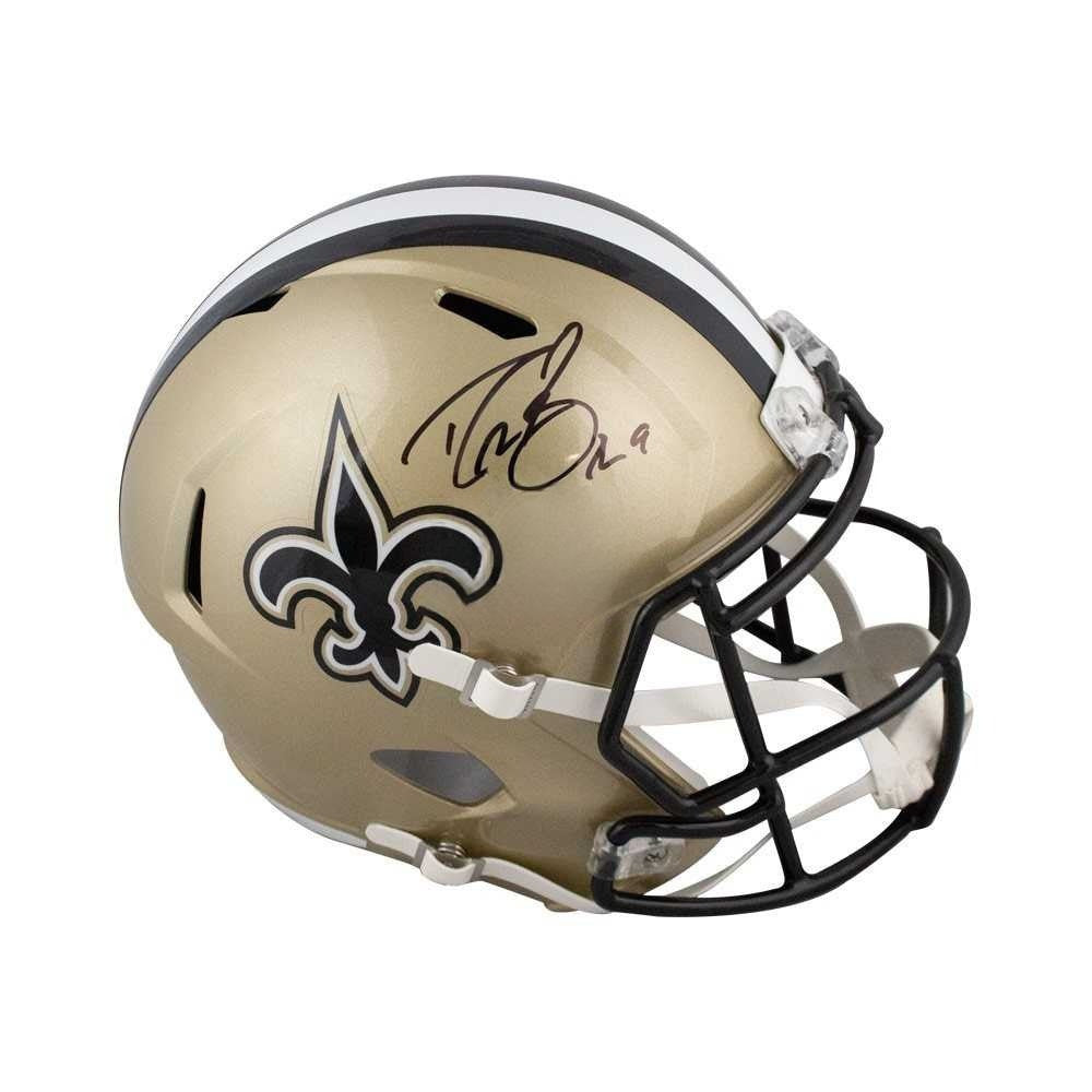Drew Brees Autographed New Orleans Saints Speed Replica Full Size Helmet - BAS