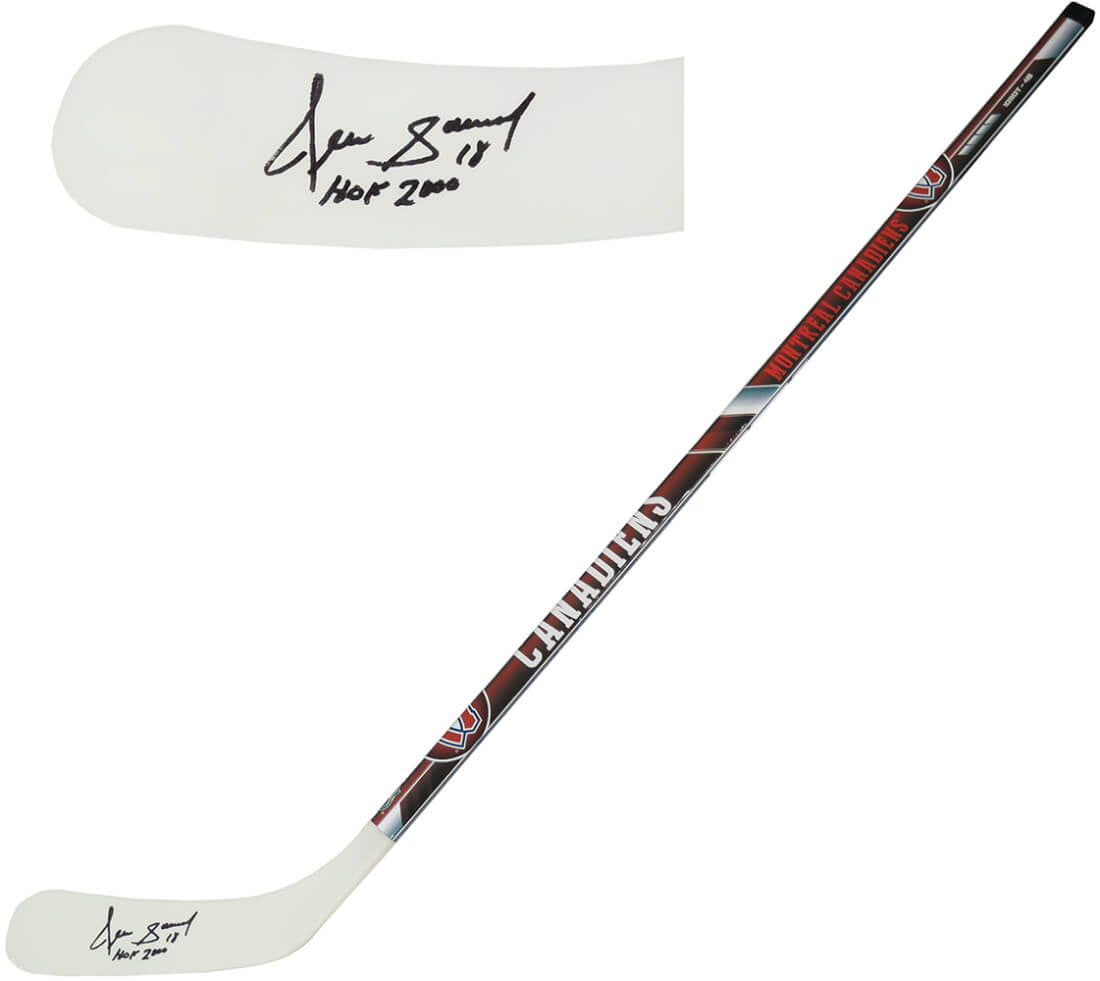 Denis Savard Signed Montreal Canadiens Logo 48 Inch Full Size Hockey Stick w/HOF 2000 - Schwartz Authenticated